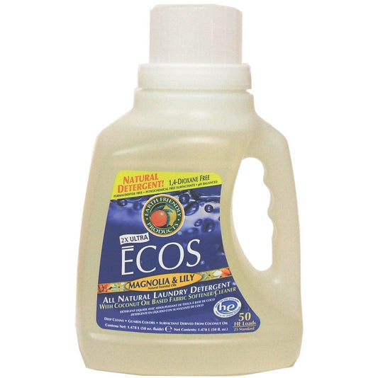 Earth Friendly 2X Concentrate ECOS Laundry Liquid - Magnolia & Lily, 1478.5 ml.-NaturesWisdom
