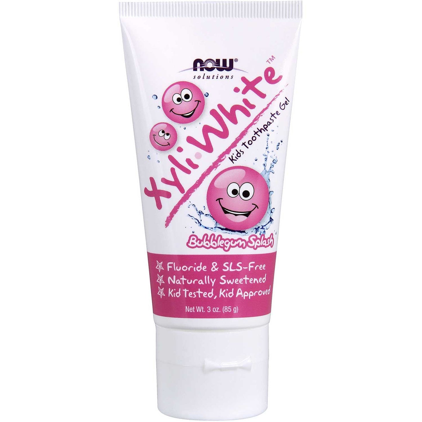 NOW XyliWhite Kids Toothpaste Gel - Bubblegum Splash, 85 g.-NaturesWisdom