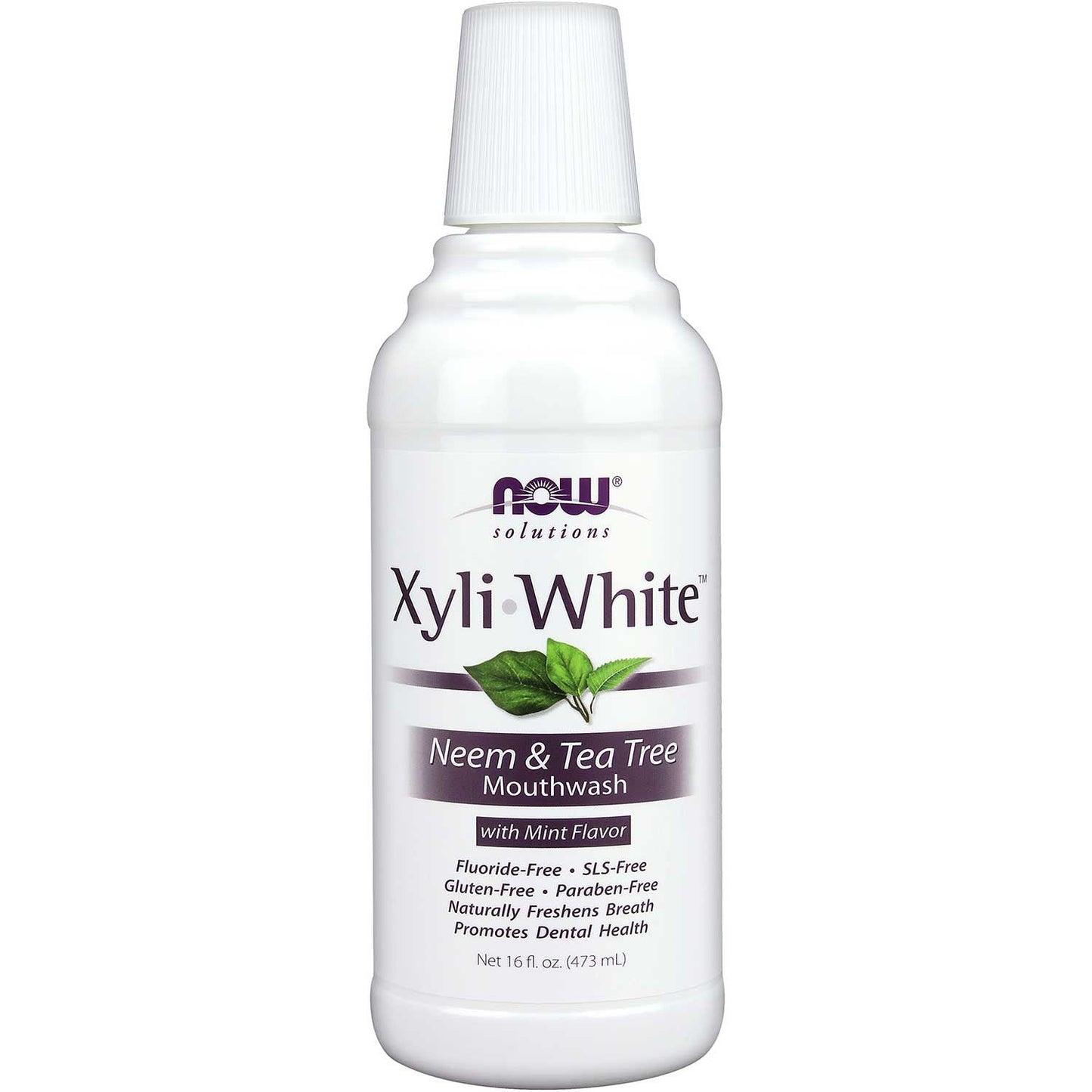 NOW XyliWhite Mouthwash - Neem & Tea Tree, 473 ml.-NaturesWisdom