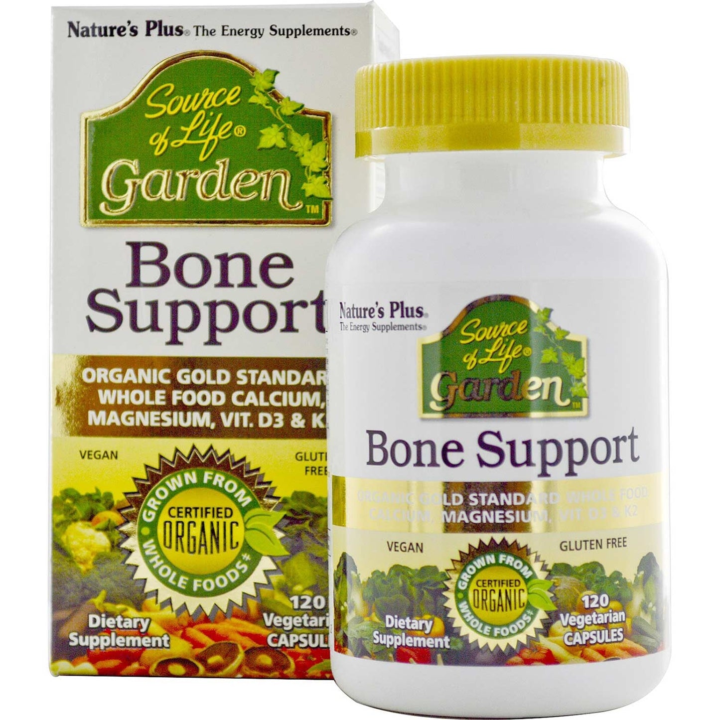 Natures Plus Source of Life Garden Bone Support w/ AlgaeCal, 120 caps.-NaturesWisdom