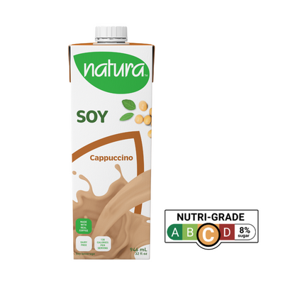 Natur-a Enriched Soy Beverage - Cappuccino (Organic), 946 ml.