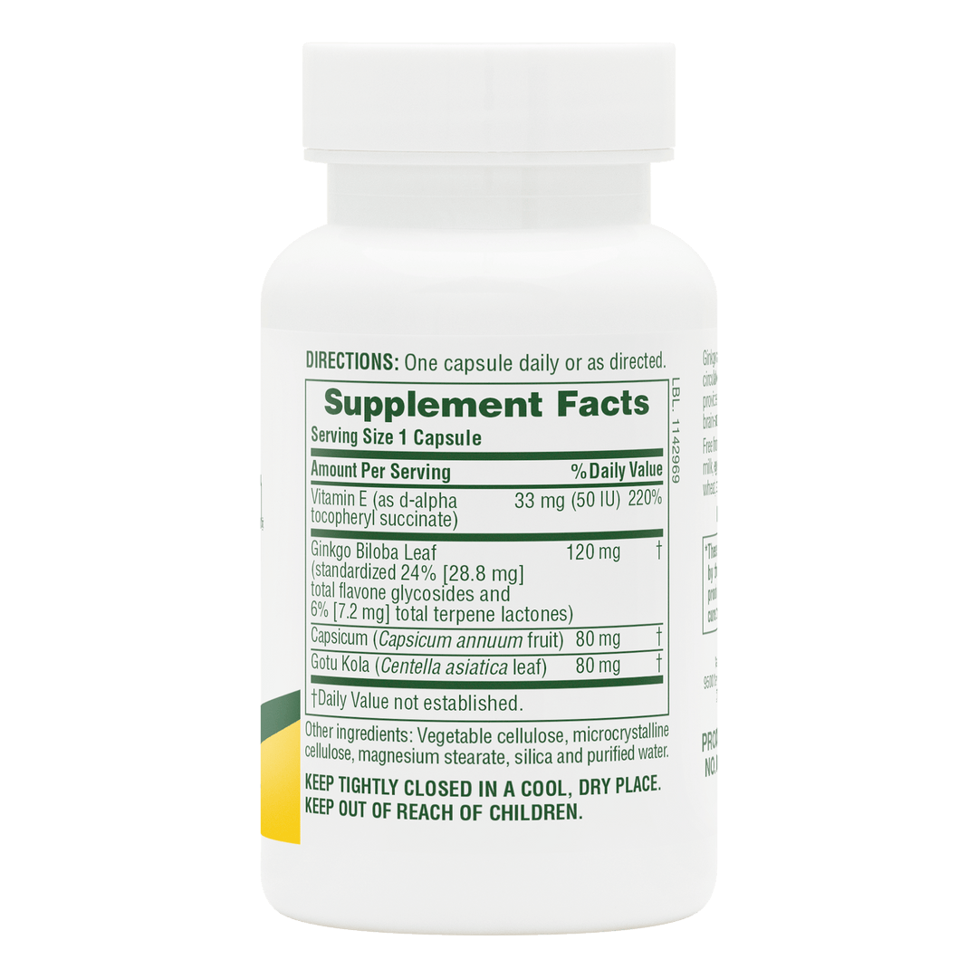 Natures Plus Ginkgo-Combo (vcaps), 60 caps.