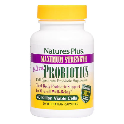 Natures Plus Ultra Probiotics - 40 Billion Live Cells/12 Strains (vcaps), 30 caps.