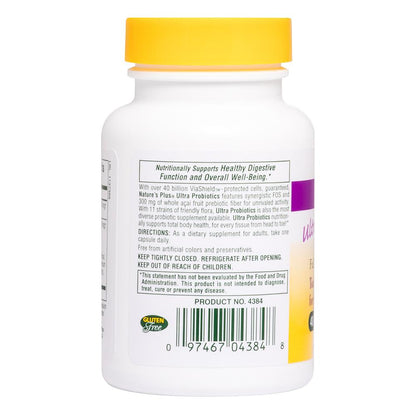 Natures Plus Ultra Probiotics - 40 Billion Live Cells/12 Strains (vcaps), 30 caps.