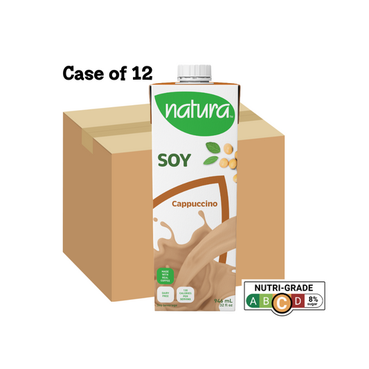 [Case of 12] Natur-a Enriched Soy Beverage - Cappuccino (Organic), 946 ml.