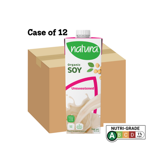 [Case of 12] Natur-a Enriched Soy Beverage - Unsweetened (Organic), 946 ml.