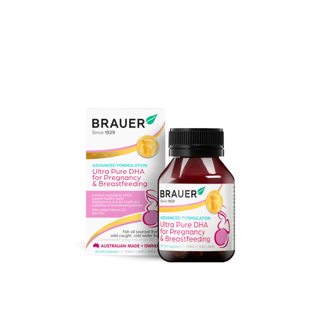 Brauer Ultra Pure DHA for Pregnancy & Breastfeeding, 60 caps.