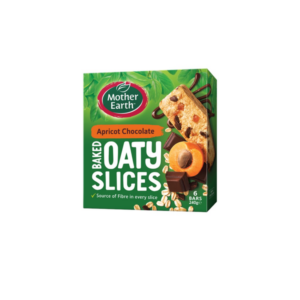 Mother Earth Baked Oaty Slices - Apricot Chocolate, 240g