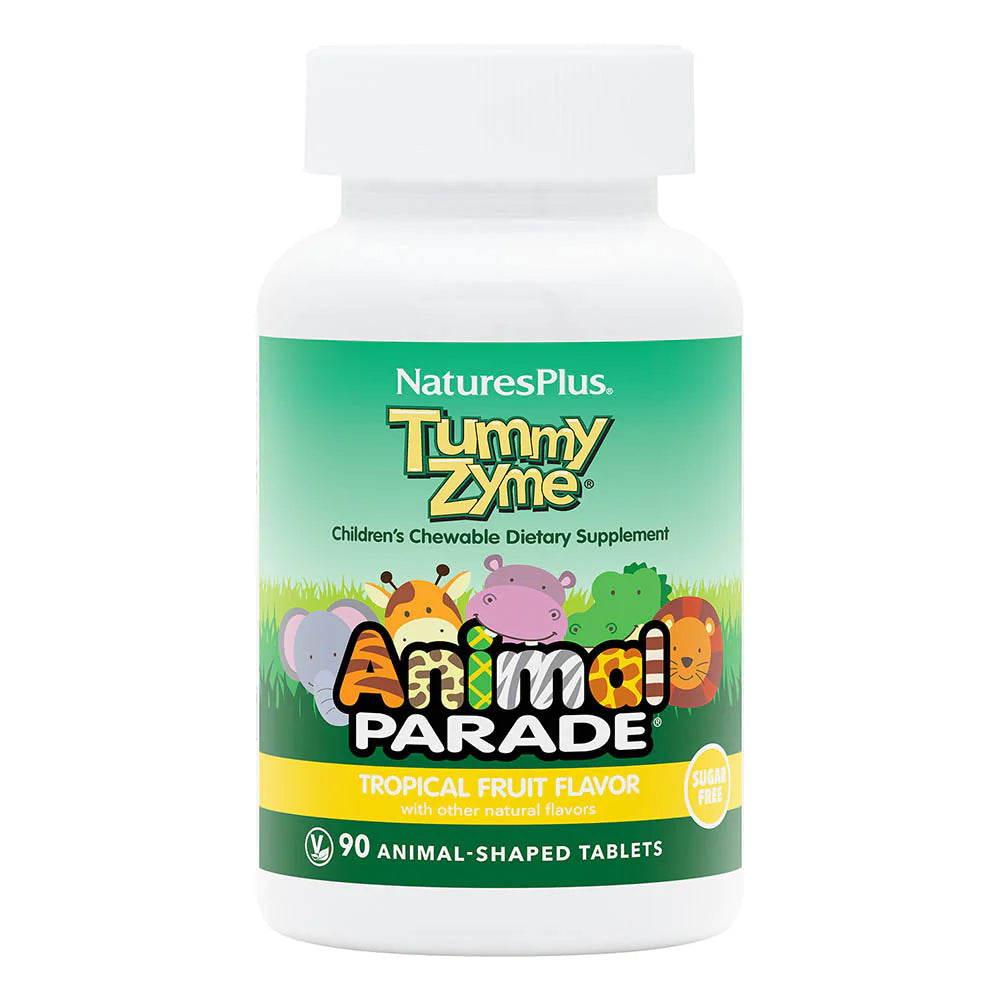 Natures Plus Animal Parade Tummy Zyme Tropical Fruit, 90 tablets