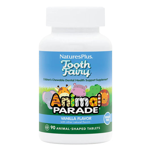 Natures Plus Source of Life Animal Parade Tooth Fairy Children's Chewable - Vanilla, 90 tabs.