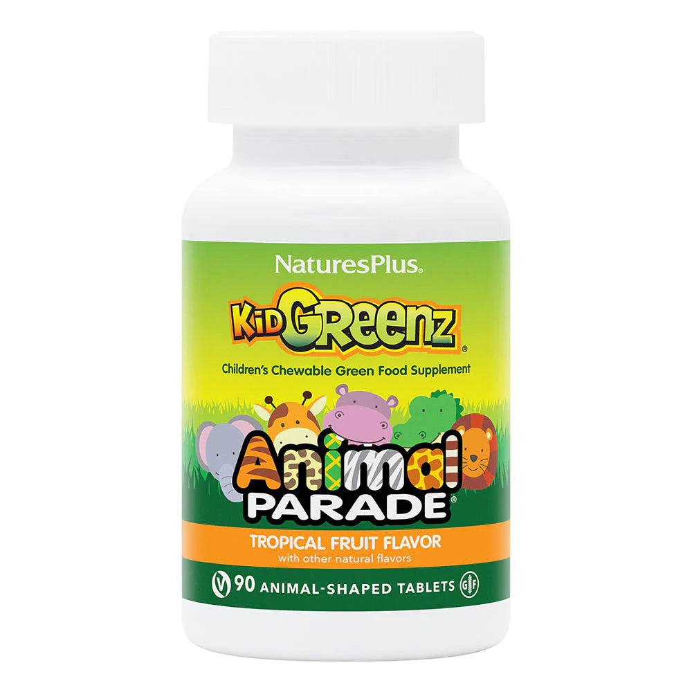 Natures Plus Source of Life Animal Parade KidGreenz Chewable - Tropical Fruit, 90 tabs.