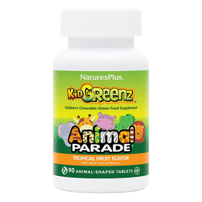 Natures Plus Source of Life Animal Parade KidGreenz Chewable - Tropical Fruit, 90 tabs.