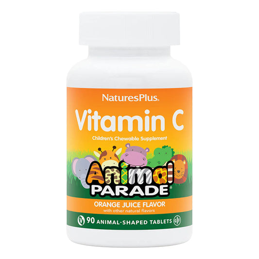 Natures Plus Source of Life Animal Parade Vitamin C (Orange), 90 tabs.