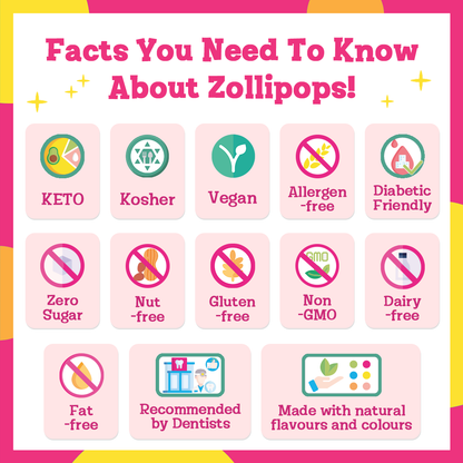 Zollipops Tropical Assorted Fruit, 88g