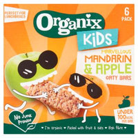 Organix Kids Mandarin & Apple Oaty Bars, 6 x 23 g.