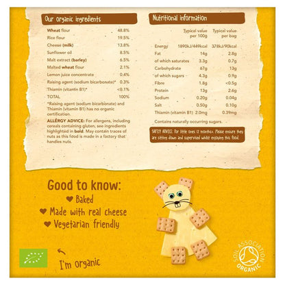 Organix Goodies Organic Mini Cheese Crackers, 4 x 20g.