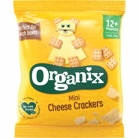 Organix Goodies Organic Mini Cheese Crackers, 4 x 20g.
