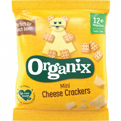 Organix Goodies Organic Mini Cheese Crackers, 4 x 20g.