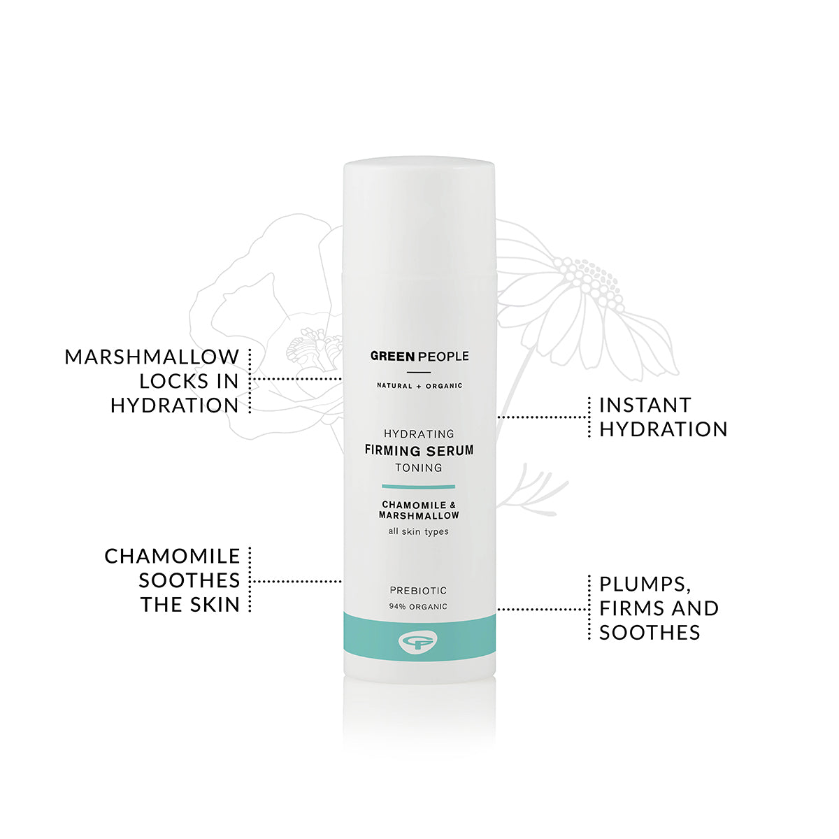 Green People Hydrating Firming Serum, 50ml.