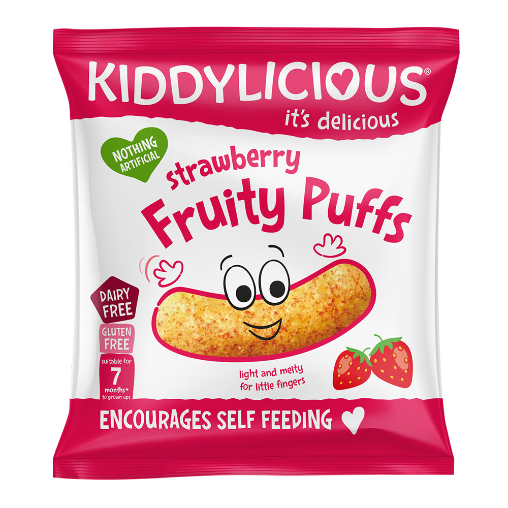 Kiddylicious Fruity Puffs Strawberry, 10g.