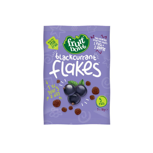 Fruit Bowl Yogurt Flakes- Blackcurrant, 5 x 18g.