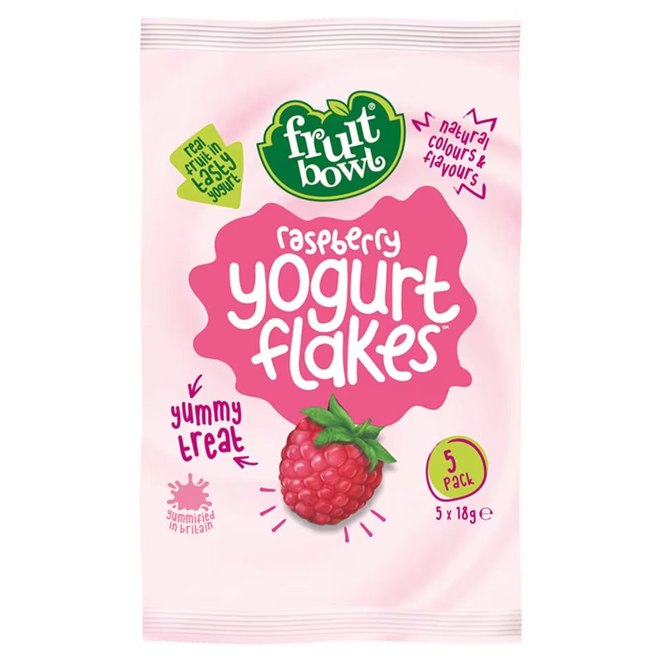 Fruit Bowl Yogurt Flakes- Raspberry, 5 x 21g.