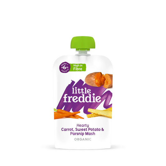 Little Freddie Hearty Carrot, Sweet Potato & Parsnip Mash, 100g