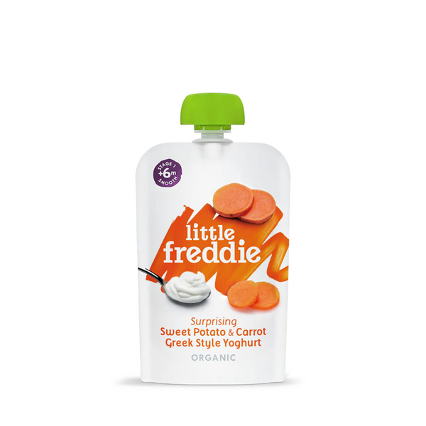Little Freddie Surprising Sweet Potato & Carrot Greek Style Yoghurt, 100g.