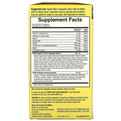 Garden of Life Vitamin Code Raw B-Complex, 60 vcaps.