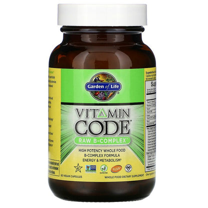 Garden of Life Vitamin Code Raw B-Complex, 60 vcaps.