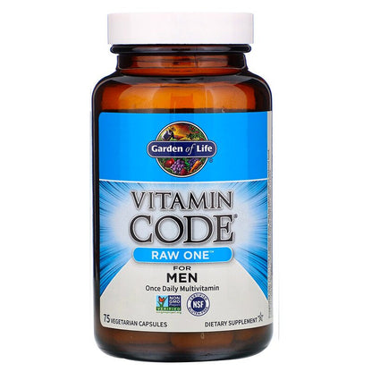 Garden of Life Vitamin Code Raw One For Men, 75 Vcaps.