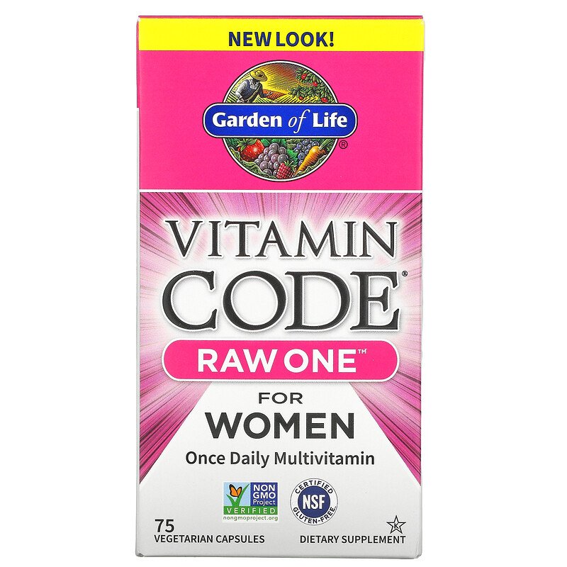 Garden of Life Vitamin Code Raw One For Women, 75 Vcaps.