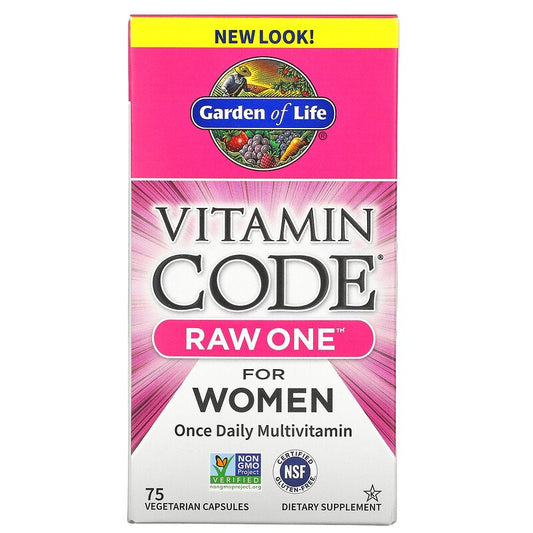 Garden of Life Vitamin Code Raw One For Women, 75 Vcaps.