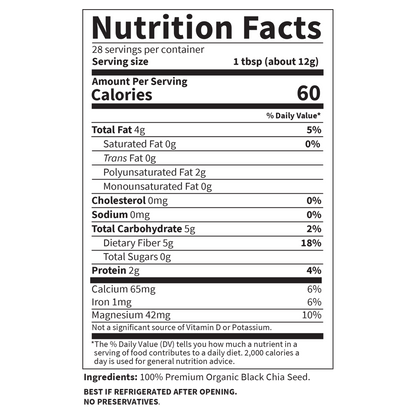 Garden of Life RAW Organics - Organic Chia Seeds, 340 g.