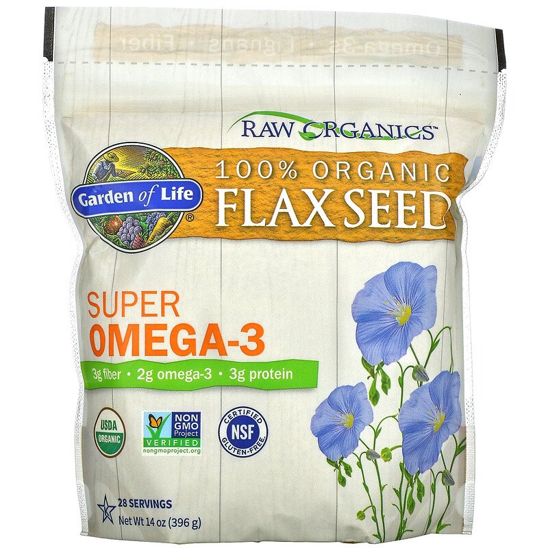Garden of Life RAW Organics - Organic Golden Flax Seed, 397 g.
