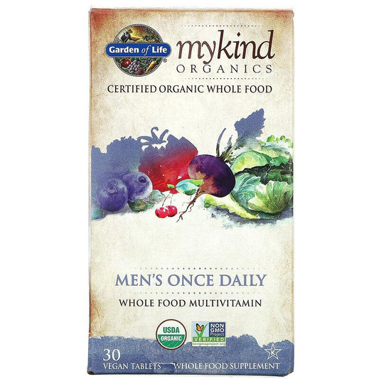 Garden of Life mykind Organics Men's Once Daily, 30 vtabs.