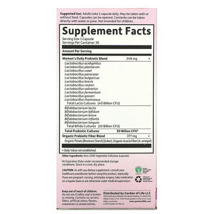 Garden of Life Dr. Formulated Probiotics Once Daily Womens SHELF 30 vcaps.
