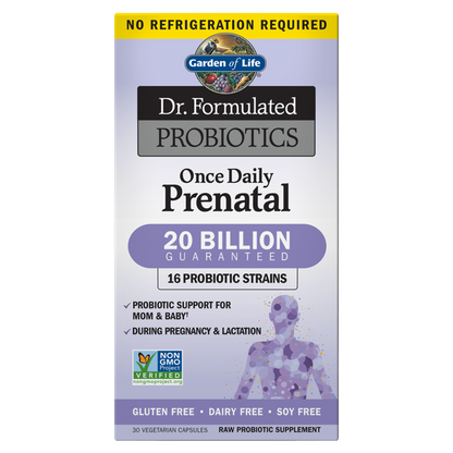 Garden of Life Dr. Formulated PROBIOTICS Once Daily Prenatal, 30 Vcaps.