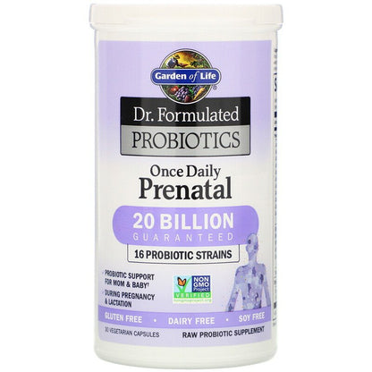 Garden of Life Dr. Formulated PROBIOTICS Once Daily Prenatal, 30 Vcaps.