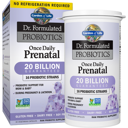 Garden of Life Dr. Formulated PROBIOTICS Once Daily Prenatal, 30 Vcaps.