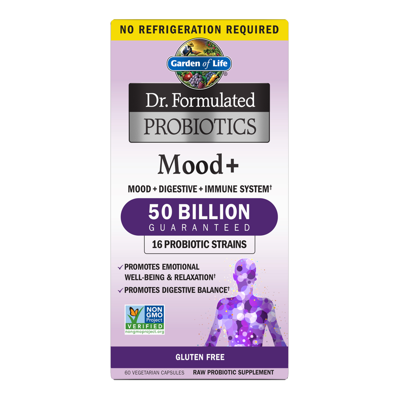 Garden of Life Dr. Formulated PROBIOTICS Once Daily Mood, 60 Vcaps.