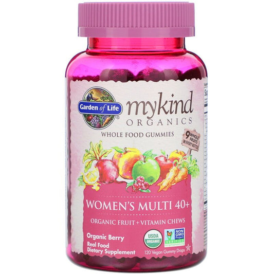 Garden of Life mykind Organics Women's 40 Multi Gummy, 120 gums.