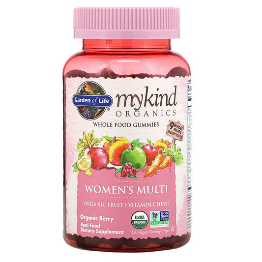 Garden of Life mykind Organics Women's Multi Gummy, 120 gums.