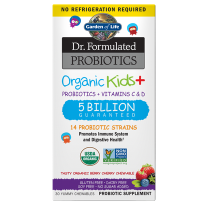 Garden of Life Dr. Formulated Probiotics Organic Kids Chewables, 30 tabs