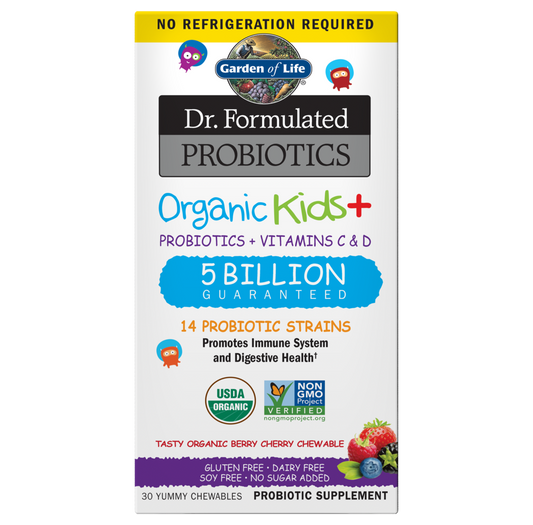 Garden of Life Dr. Formulated Probiotics Organic Kids Chewables, 30 tabs
