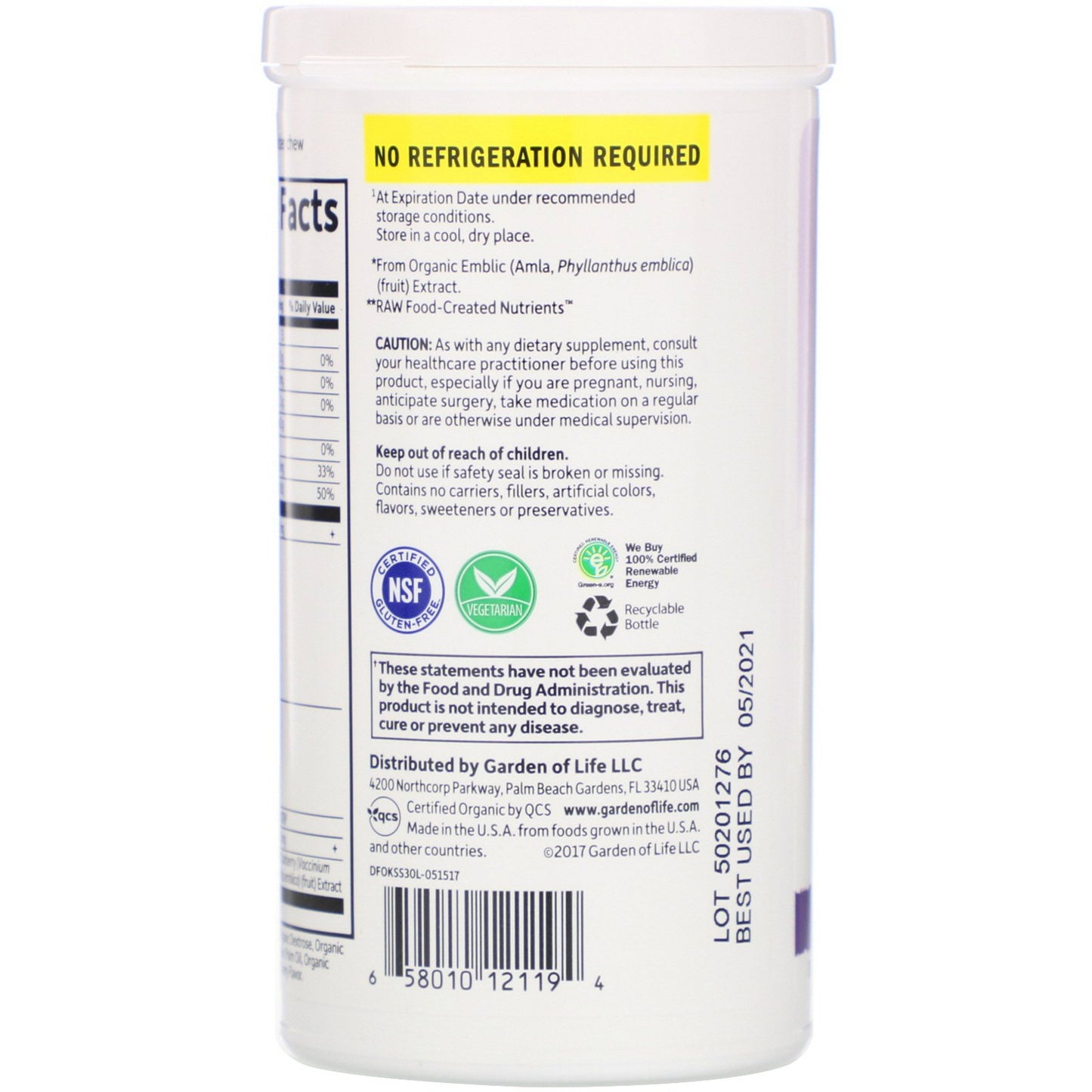 Garden of Life Dr. Formulated Probiotics Organic Kids Chewables, 30 tabs