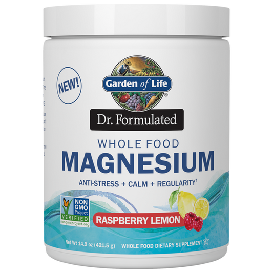 Garden of Life Dr. Formulated Magnesium Powder- Raspberry Lemon, 425.1 g.
