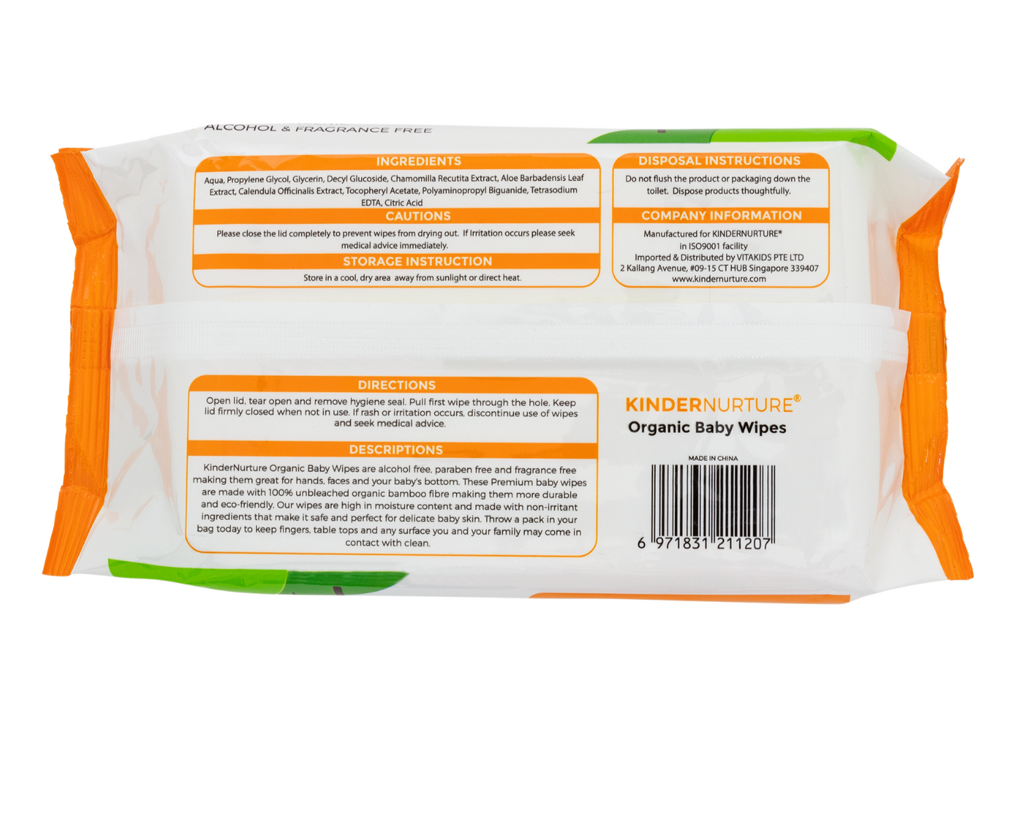 Carton Deal - KinderNurture Organic Baby Wipes, 80 wipes