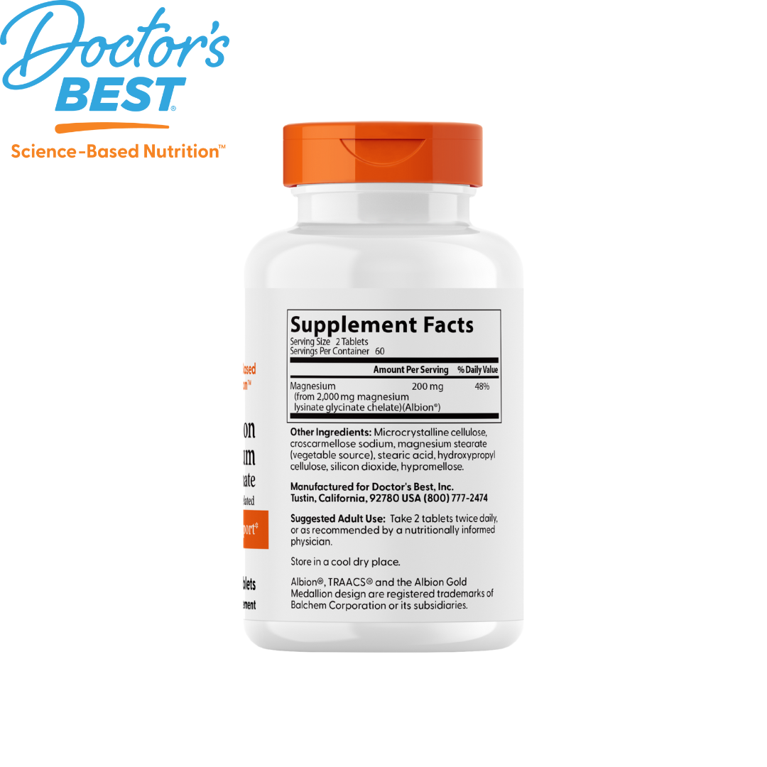 Doctor's Best High Absorption Magnesium 100mg, 120 tabs
