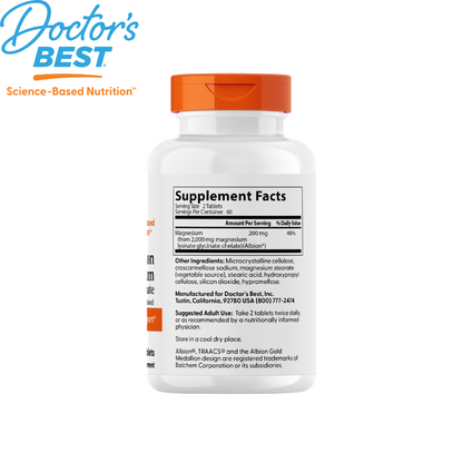 Doctor's Best High Absorption Magnesium 100mg, 120 tabs